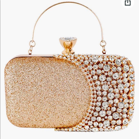 da bodan Handbags - Sparkly Rhinestone Sequin Glitter Clutch Or Shoulder Bag